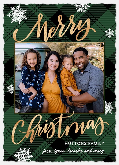 Plaid Flurry Holiday Photo Cards