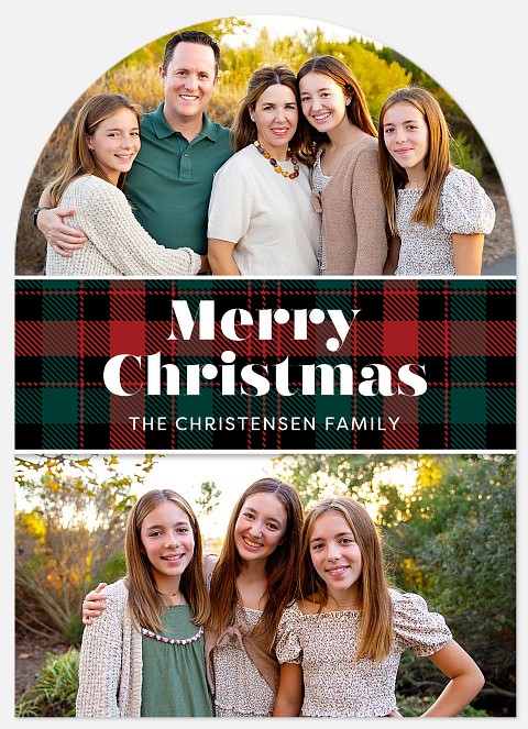 Merry Tartan Holiday Photo Cards
