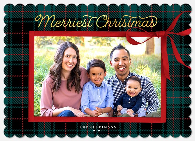 Traditional Present Holiday Photo Cards