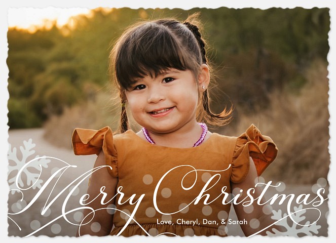Snowy Christmas Holiday Photo Cards