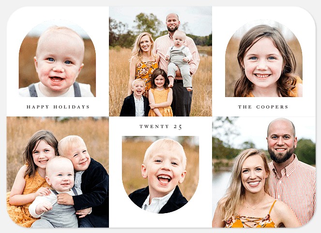 Arched Accents Holiday Photo Cards