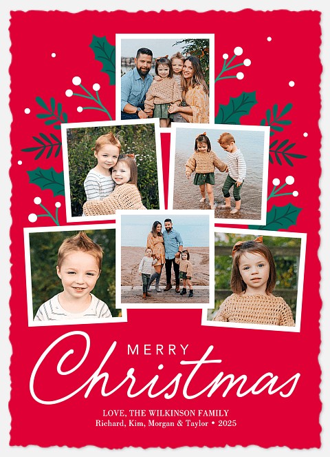 Bright Collage Holiday Photo Cards