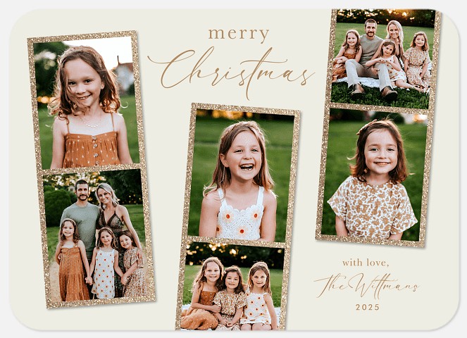 Sparkling Photobooth Holiday Photo Cards