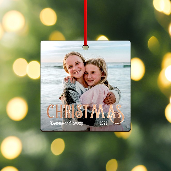 Glimmering Christmas Custom Ornaments