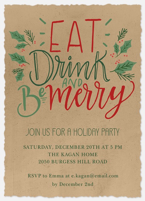 Playful Party Holiday Party Invitations