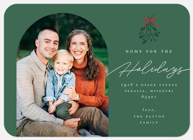 Arched Doorway Holiday Photo Cards