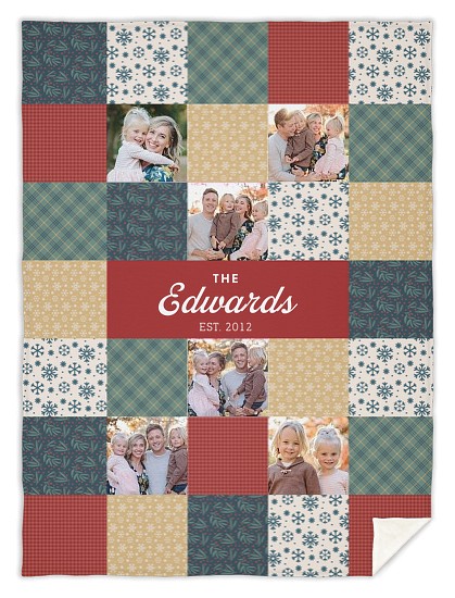Holiday Patchwork Custom Blankets