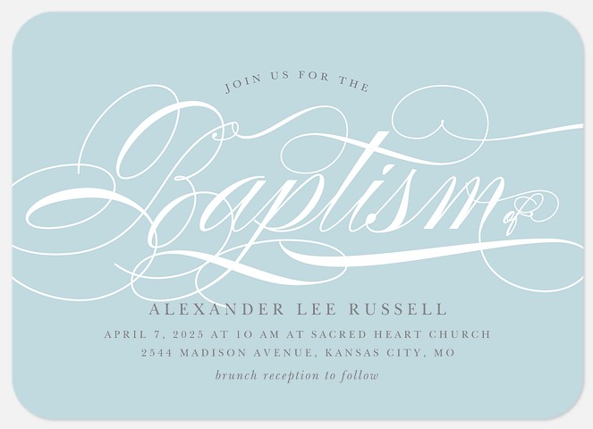 Sweetly Scripted Baptism Christening Invitations
