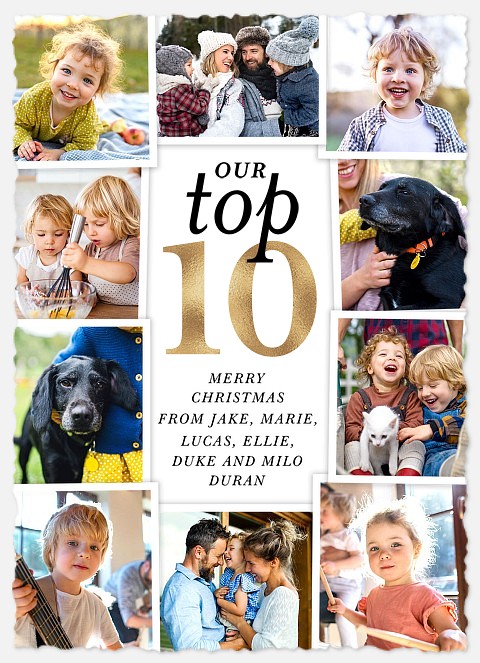 Top Ten Collage Holiday Photo Cards