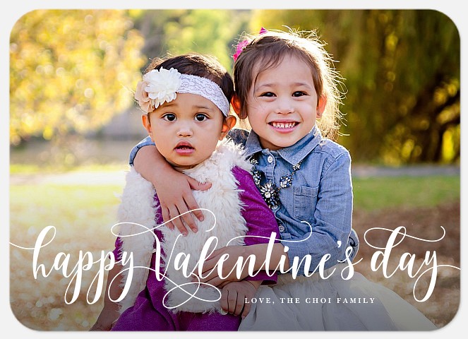 Valentine Flourish Valentine Photo Cards