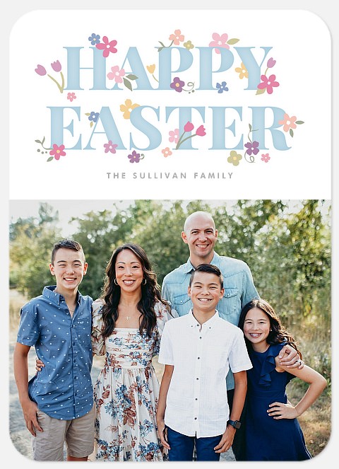 Springtime Flowers Easter Photo Cards