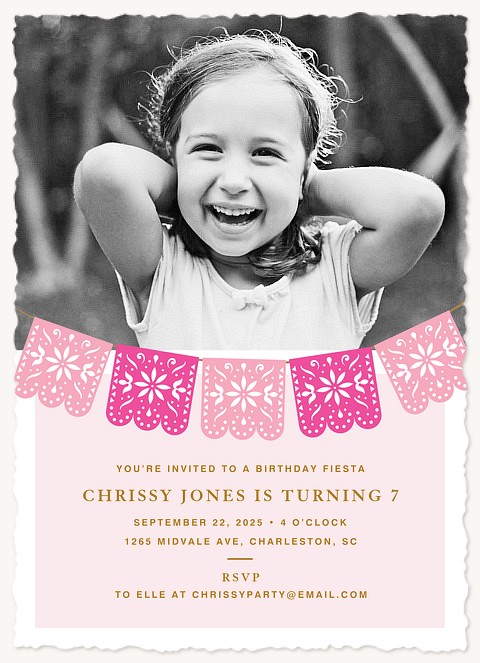 Papel Picado Kids Birthday Invitations