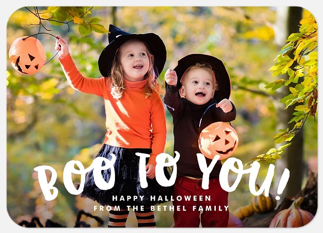 Bold Boo Halloween Photo Cards