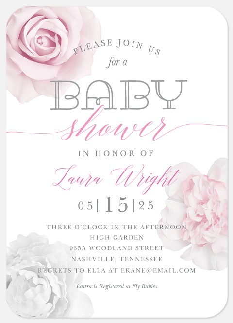 Floral Bouquet Baby Shower Invitations