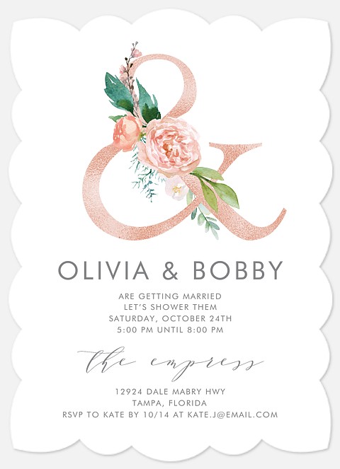 Flora Ampersand Bridal Shower Invitations