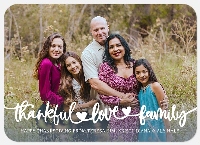 Thankful Love Family Thanksgiving Cards