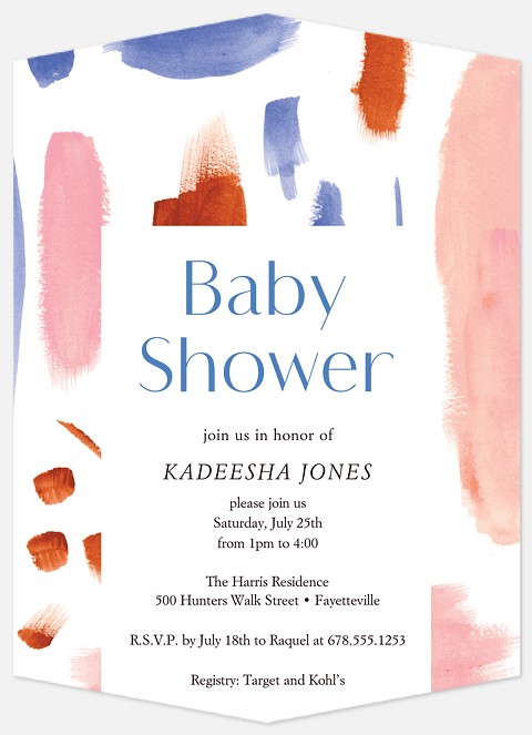 Abstract Modern Baby Shower Invitations