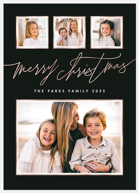 Stylish Slate Holiday Photo Cards
