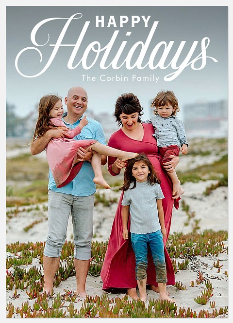 Simple Script Holiday Photo Cards