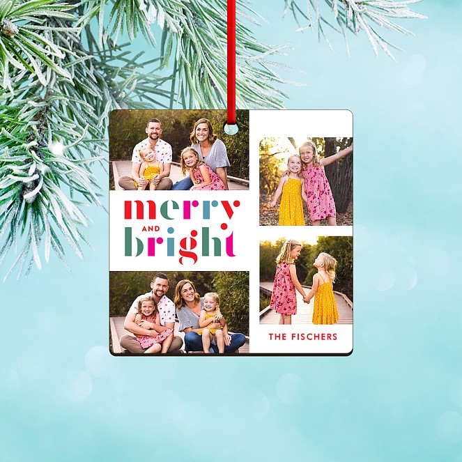 Technicolor Stencil Custom Ornaments