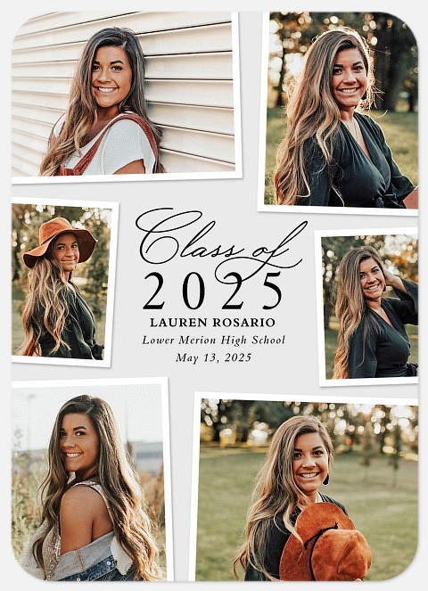 Angled Snapshots Graduation Cards