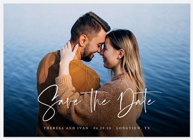 Scripted Greeting Save the Date Photo Cards