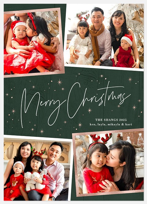 Pine Sparkles Holiday Photo Cards