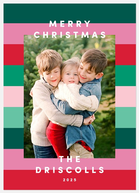 Splendid Stripes Holiday Photo Cards