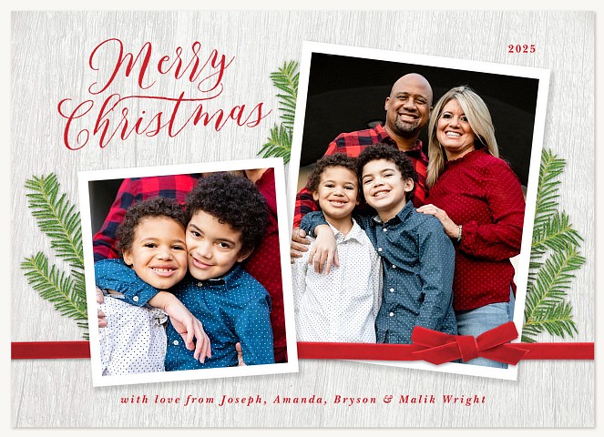 Velvet Bow Personalized Holiday Cards