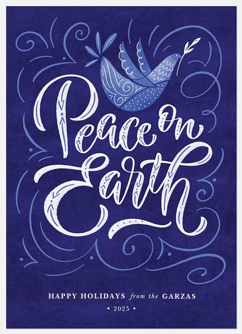 Delft Dove Holiday Photo Cards