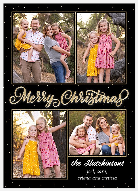 Glitter & Gold Holiday Photo Cards
