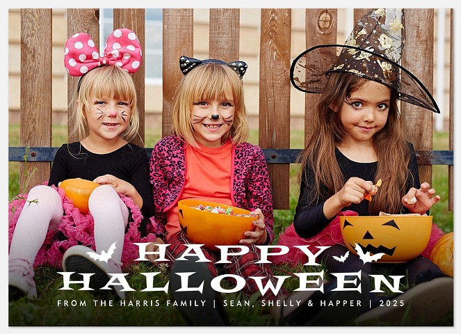 Batty Greetings Halloween Photo Cards