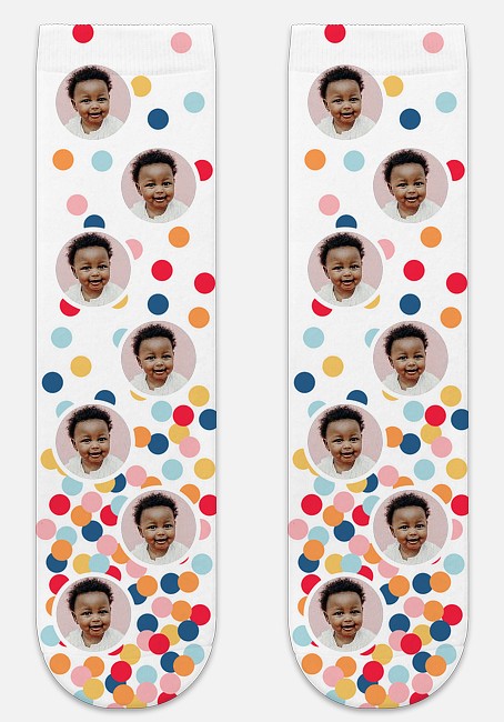 Confetti Collage Custom Socks