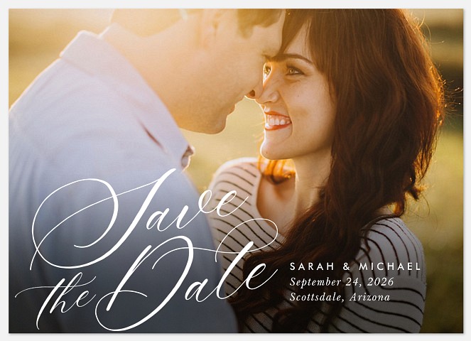 Swept Away Save the Date Photo Cards