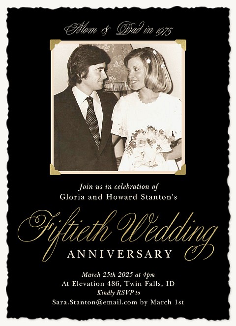 Special Snapshot Wedding Anniversary Invitations