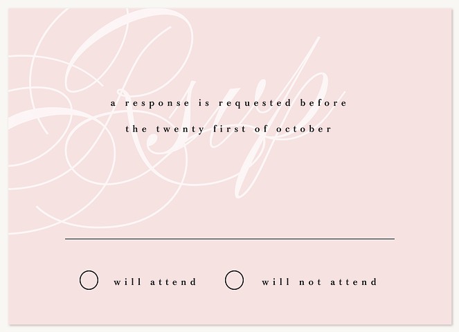 Elegant Flourishes Wedding RSVP Cards