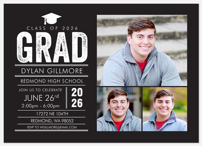 Stenciled Grad Graduation Cards