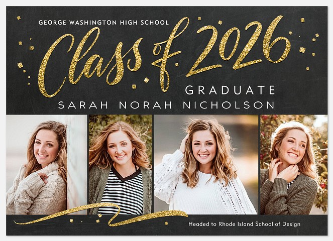 Confetti & Gold Graduation Cards