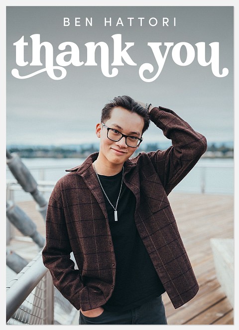 Modern Retro Thank You Cards 