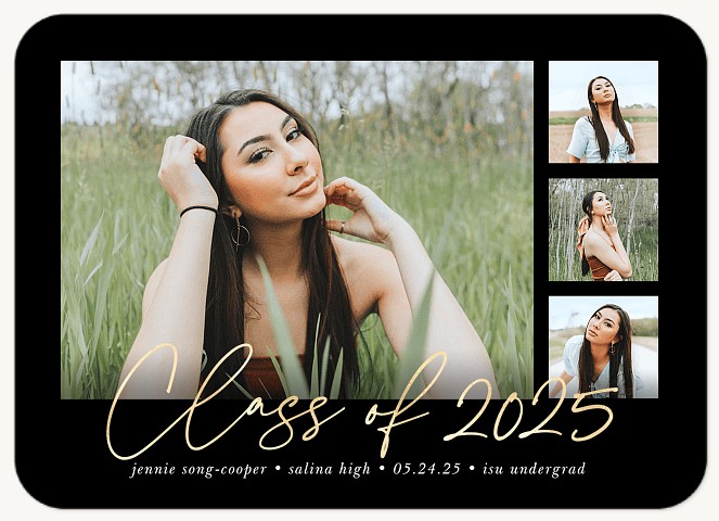 Sophisticated Script Graduation Cards