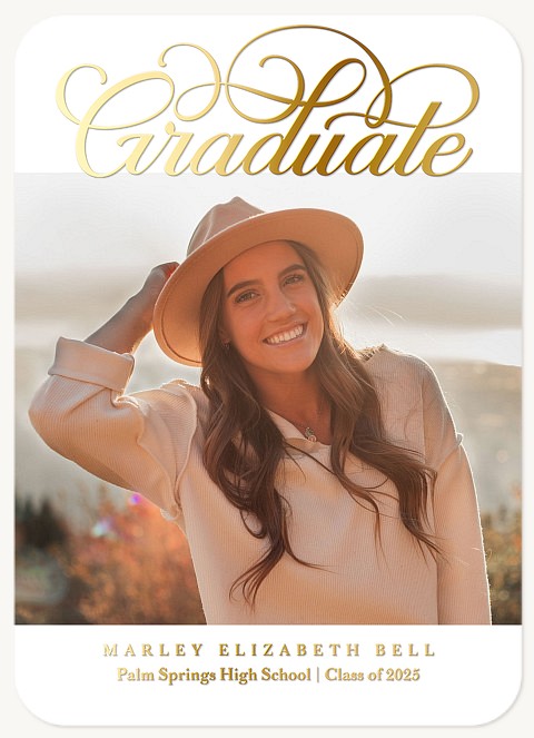 Top Swirls Graduation Cards