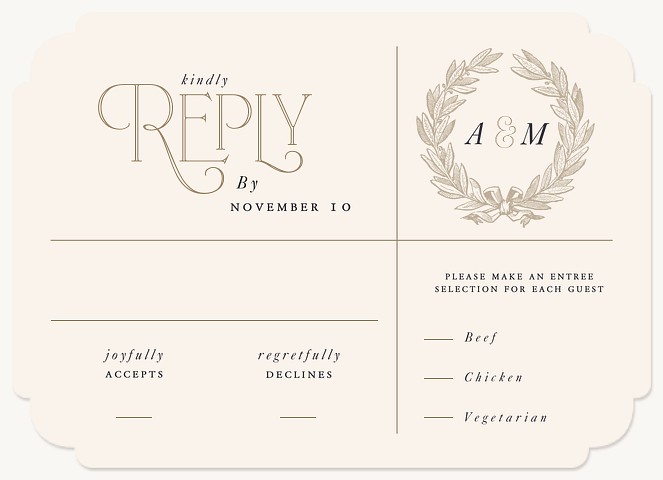 Eternal Wedding RSVP Cards