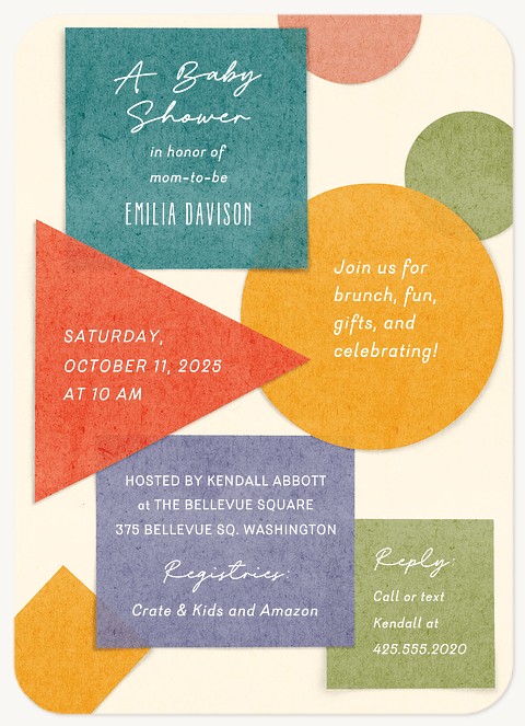 Building Blocks Baby Shower Invites