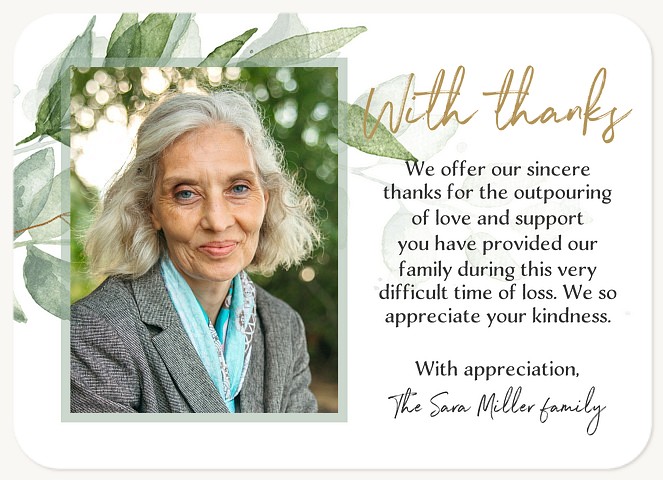 Delicate Remembrance Memorial & Sympathy Cards