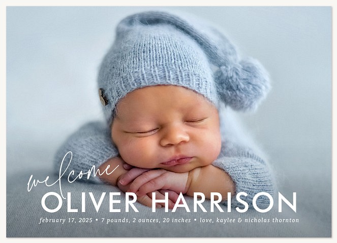 Big Welcome Baby Announcements