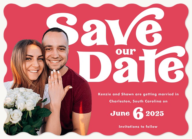 Retro Type Save the Date Cards