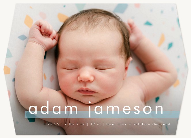Pop of Blue Baby Announcements