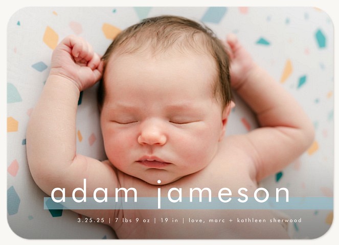 Pop of Blue Baby Announcements