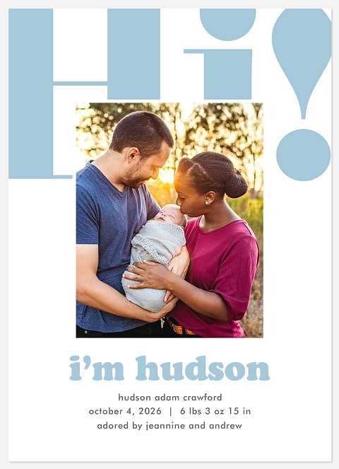 Hi! Baby Birth Announcements