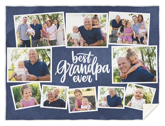  Best Grandpa Collage Custom Blankets